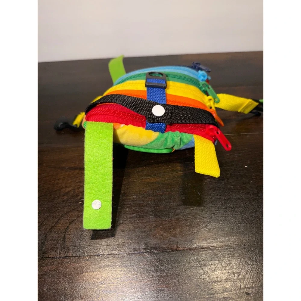 Sensory‎ 4 U Rainbow Buckle Pillow Fine Motor Development Toy Kids Travel Plush